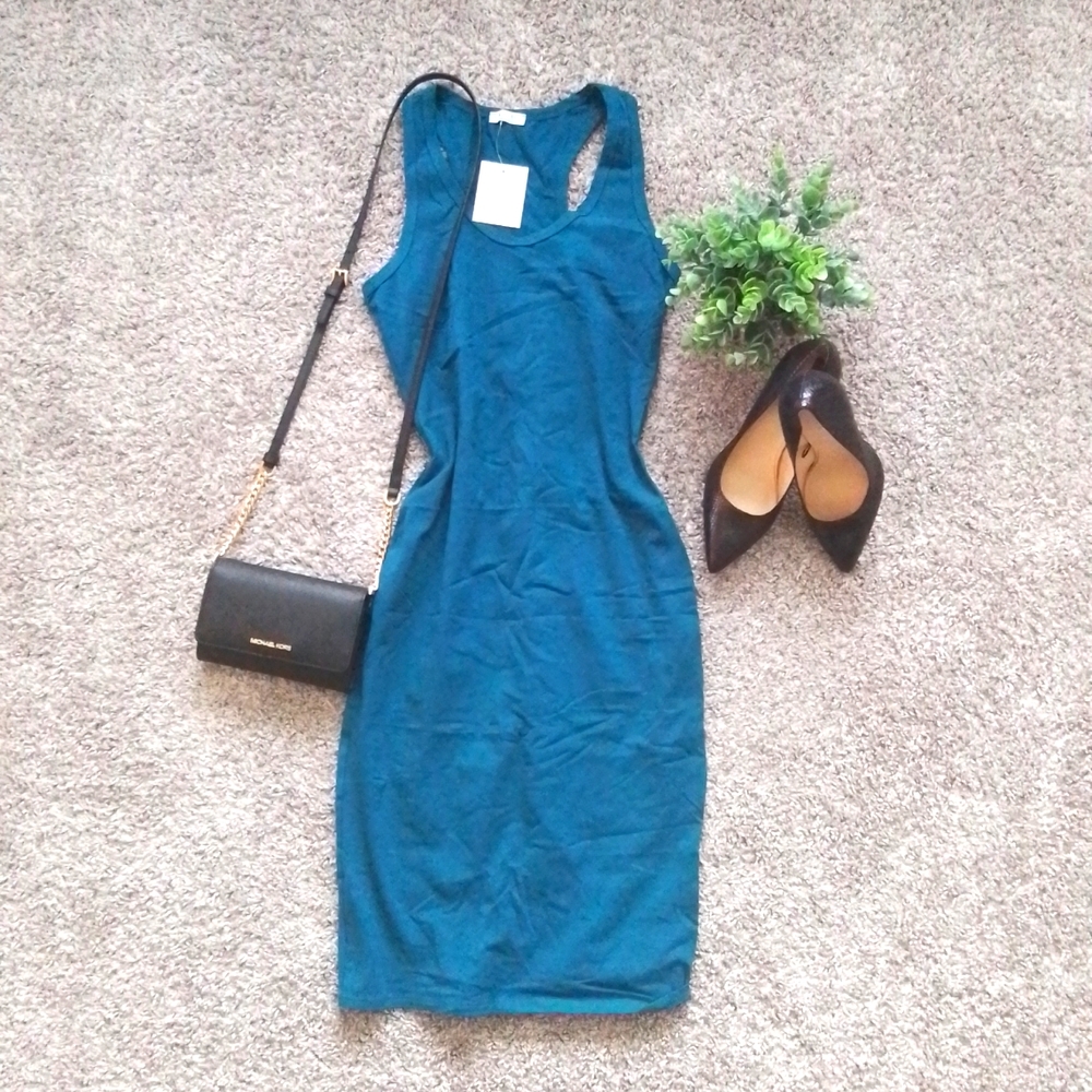 Teal LACLEF Midi dress
